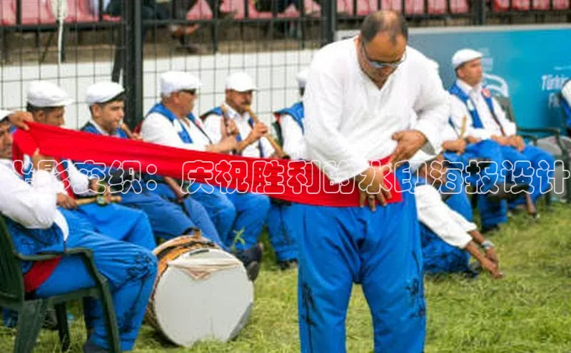 光影交织：庆祝胜利的水印海报设计